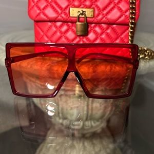 Oversized sunglasses 
NWT 
Red, Purple, Clear, opt Blue, Yellow, Orange
